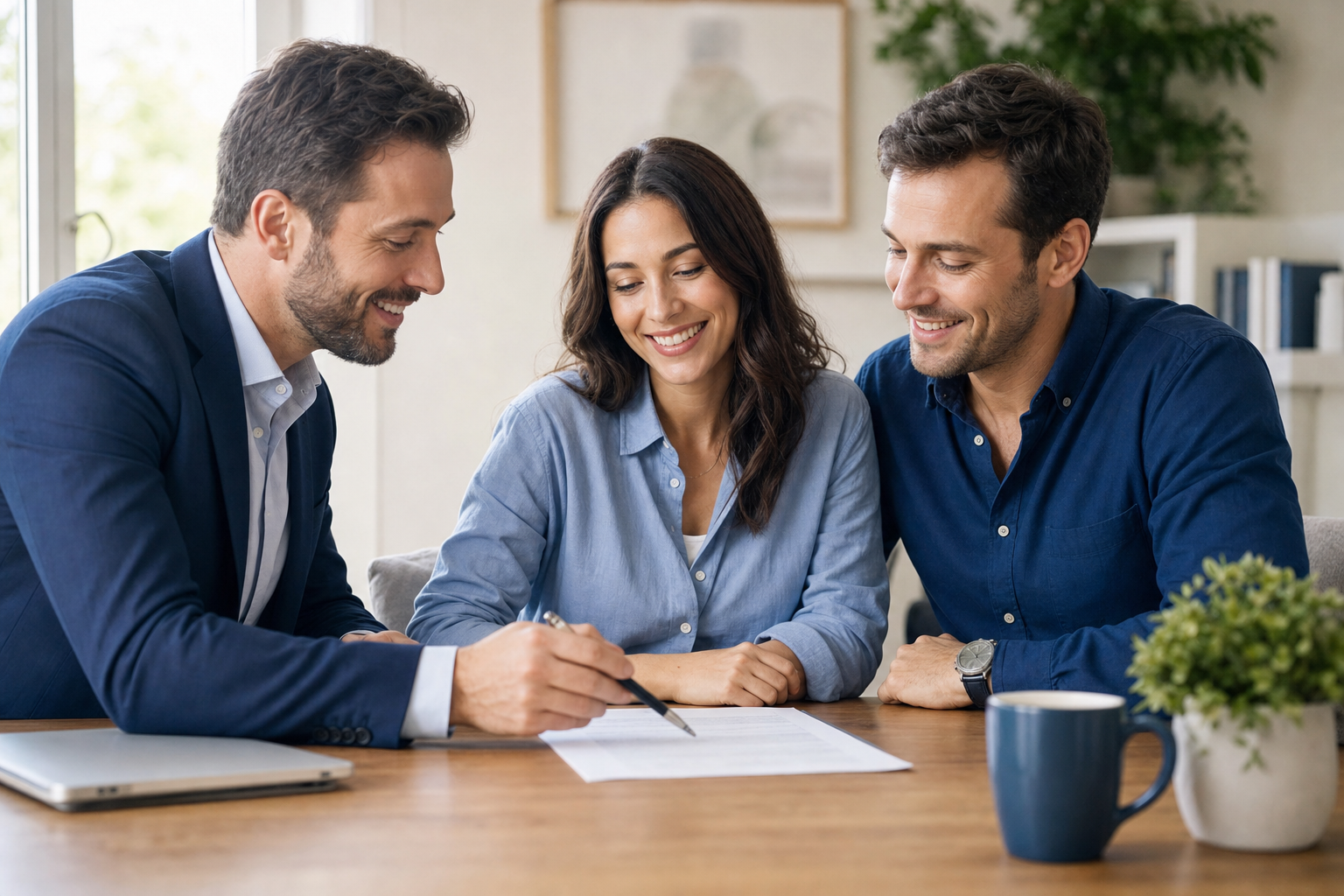 Advisor guiding clients on note creation